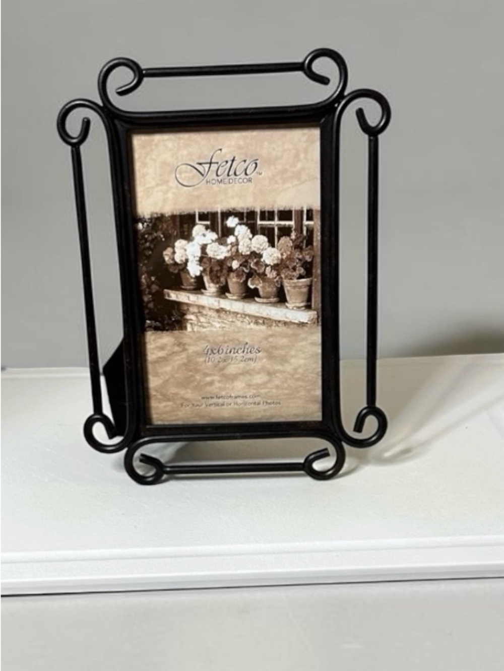 Fetco Black Scrollwork Iron Photo Frame